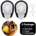 IMAGEN - halloweenesco - Molde extragrande para cubitos de hielo de calavera 3D moldes de hielo de silicona para whisky cráneo bandejas de cubitos de hielo - 07