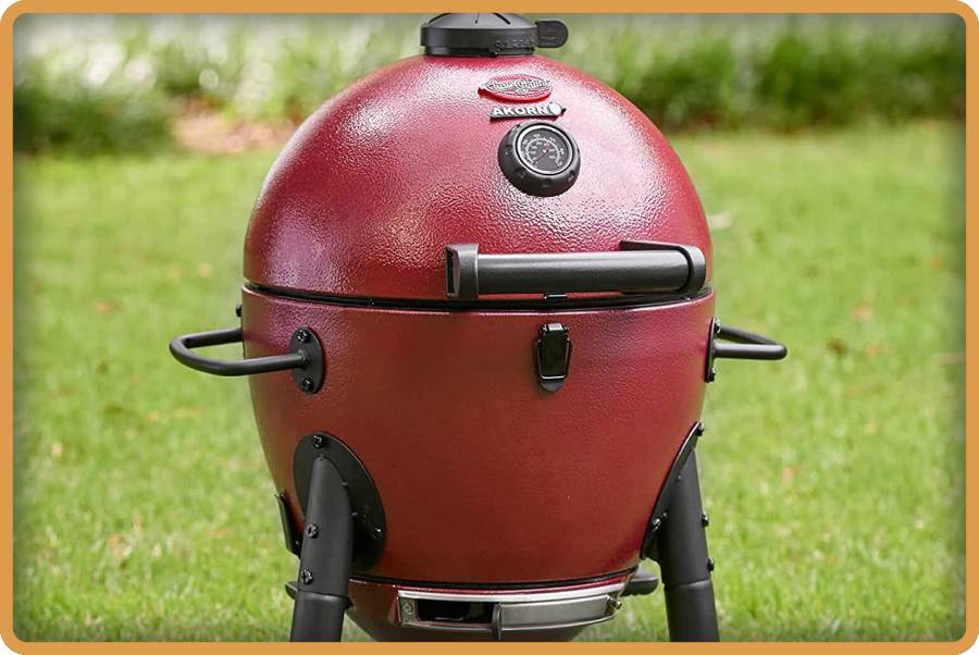 IMAGEN halloweenesco AKORN Jr Parrilla portatil de carbon Kamado y ahumador 04