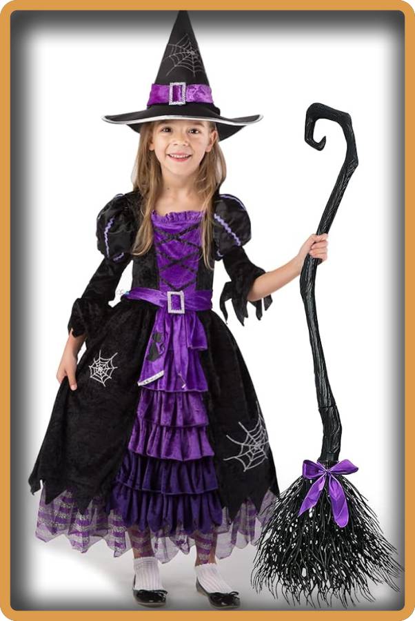 IMAGEN - halloweenesco - V2 - disfraces de Halloween para niña - trajes de Halloween para niñas - Juego Spooktacular Creations de lindo disfraz de bruja de cuento para niñas - 05