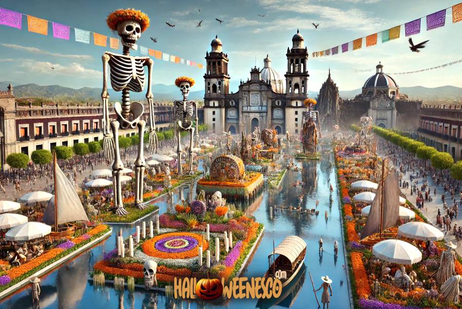 IMAGEN - halloweenesco - V2 - el día de los muertos en México - celebración de día de muertos - Cómo es el Día de Muertos en el Zócalo de la Ciudad de México - 08