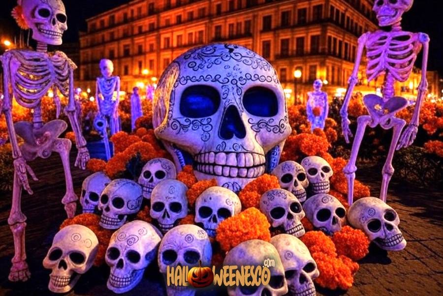 IMAGEN - halloweenesco - V2 - el día de los muertos en México - celebración de día de muertos - Cómo es el Día de Muertos en el Zócalo de la Ciudad de México - 09