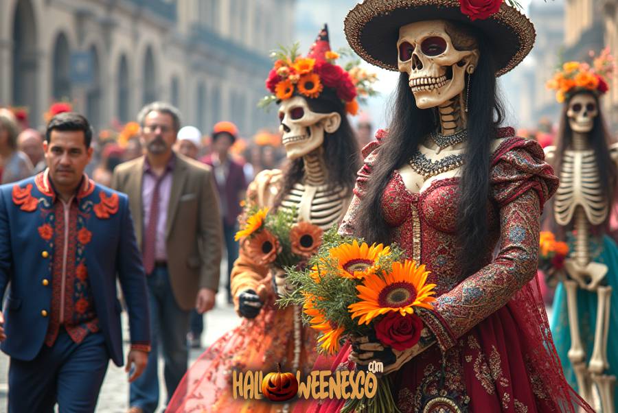 IMAGEN - halloweenesco - V2 - el día de los muertos en México - celebración de día de muertos - Cómo es el Día de Muertos en el Zócalo de la Ciudad de México - 11