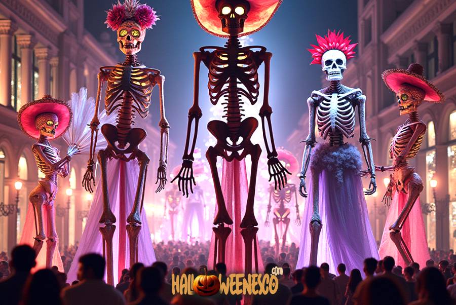 IMAGEN - halloweenesco - V2 - el día de los muertos en México - celebración de día de muertos - Cómo es el Día de Muertos en el Zócalo de la Ciudad de México - 15