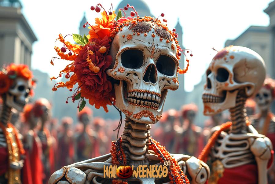 IMAGEN - halloweenesco - V2 - el día de los muertos en México - celebración de día de muertos - Cómo es el Día de Muertos en el Zócalo de la Ciudad de México - 16