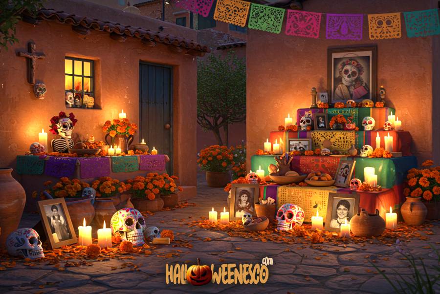 IMAGEN - halloweenesco - V2 - el día de los muertos en México - celebración de día de muertos - El Significado de los Elementos del Altar de Muertos - 06