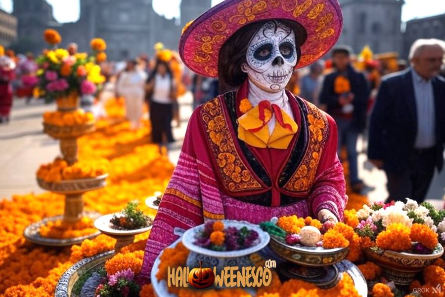 IMAGEN - halloweenesco - V2 - el día de los muertos en México - celebración de día de muertos - El Significado de los Elementos del Altar de Muertos - 08