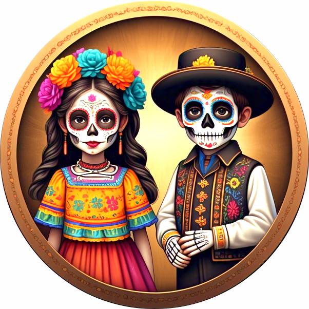 IMAGEN - halloweenesco - V2 - el día de los muertos en México - celebración de día de muertos - Las Niñas y los Niños en el Día de Muertos - 05