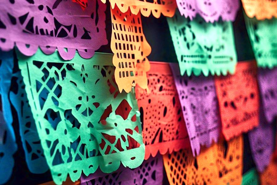 IMAGEN - halloweenesco - V2 - el día de los muertos en México - celebración de día de muertos - Papel Picado para decoración de dia de muertos - 05