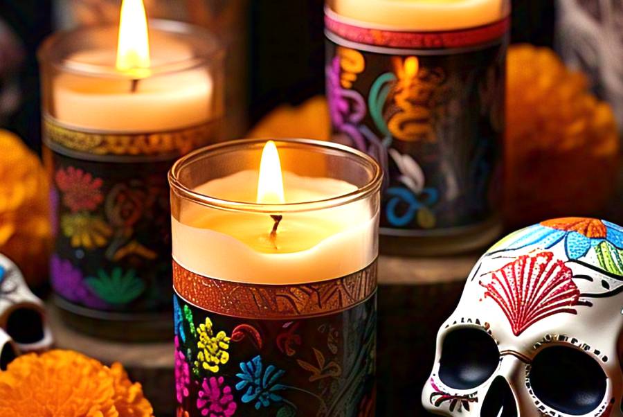 IMAGEN - halloweenesco - V2 - el día de los muertos en México - celebración de día de muertos - Veladoras y Velas - 05