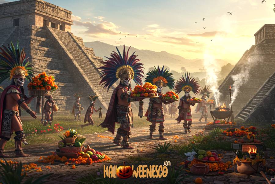 IMAGEN - halloweenesco - V2 - el día de los muertos en México - celebración de día de muertos - dia de muertos en México prehispánico - 05