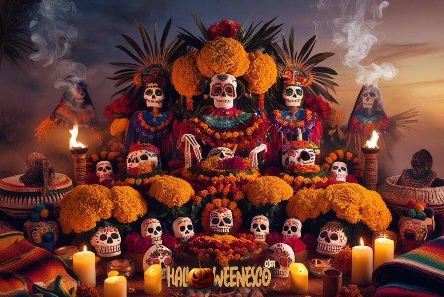 IMAGEN - halloweenesco - V2 - el día de los muertos en México - celebración de día de muertos - dia de muertos en México prehispánico - 07