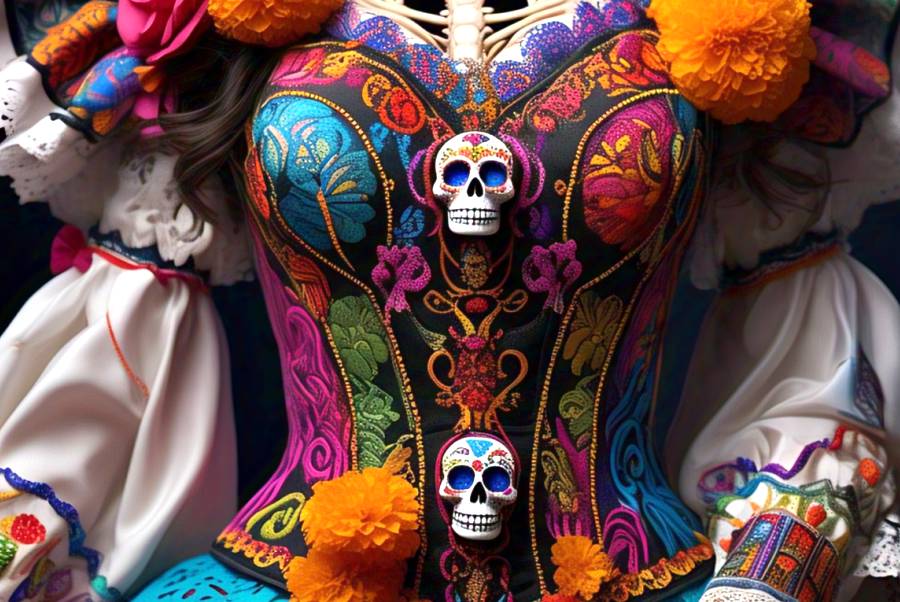 IMAGEN - halloweenesco - V2 - el día de los muertos en México - celebración de día de muertos - disfraz para mujer - 05