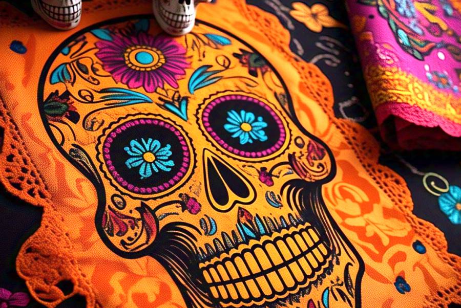 IMAGEN - halloweenesco - V2 - el día de los muertos en México - celebración de día de muertos - manteles para decoración - 05