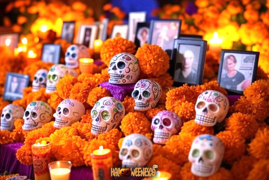 Altar de Día de Muertos 🕯️💀🌼 ¡El Encuentro Místico con el Más Allá! 49 IMAGEN - halloweenesco - V2 - Altar de Muertos - Altar de Día de Muertos - mini altar de muertos - 05