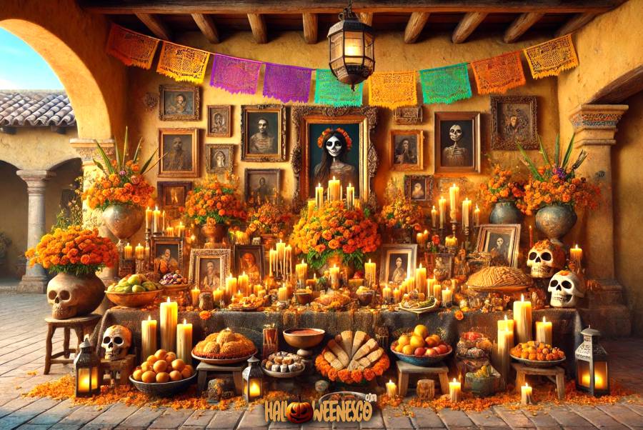 Altar de Día de Muertos 🕯️💀🌼 ¡El Encuentro Místico con el Más Allá! 47 IMAGEN - halloweenesco - V2 - Altar de Muertos - Altar de Día de Muertos - ofrenda dia de los muertos - 05