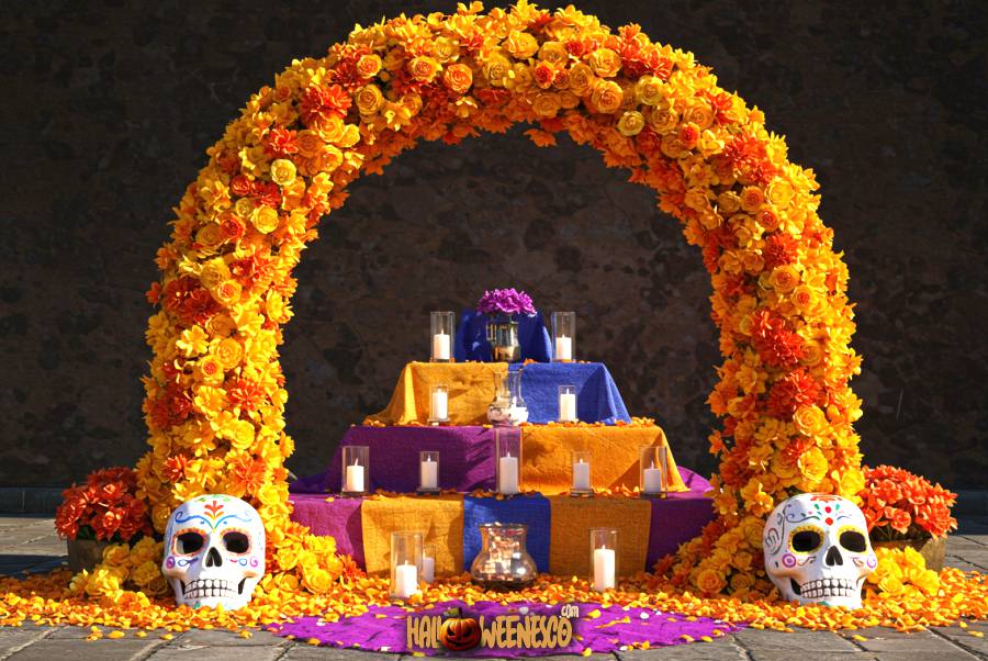 IMAGEN - halloweenesco - V2 - Arco de cempasúchil - arco de dia de muertos - arcos para ofrendas - 05