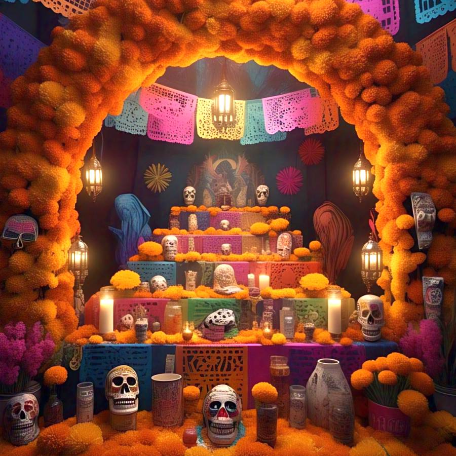 IMAGEN - halloweenesco - V2 - Arco de cempasúchil - arco de dia de muertos - galeria - 07