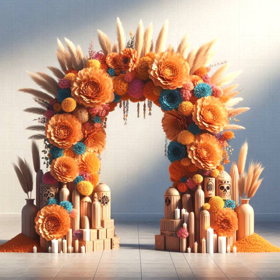 IMAGEN - halloweenesco - V2 - Arco de cempasúchil - arco de dia de muertos - galeria - 12