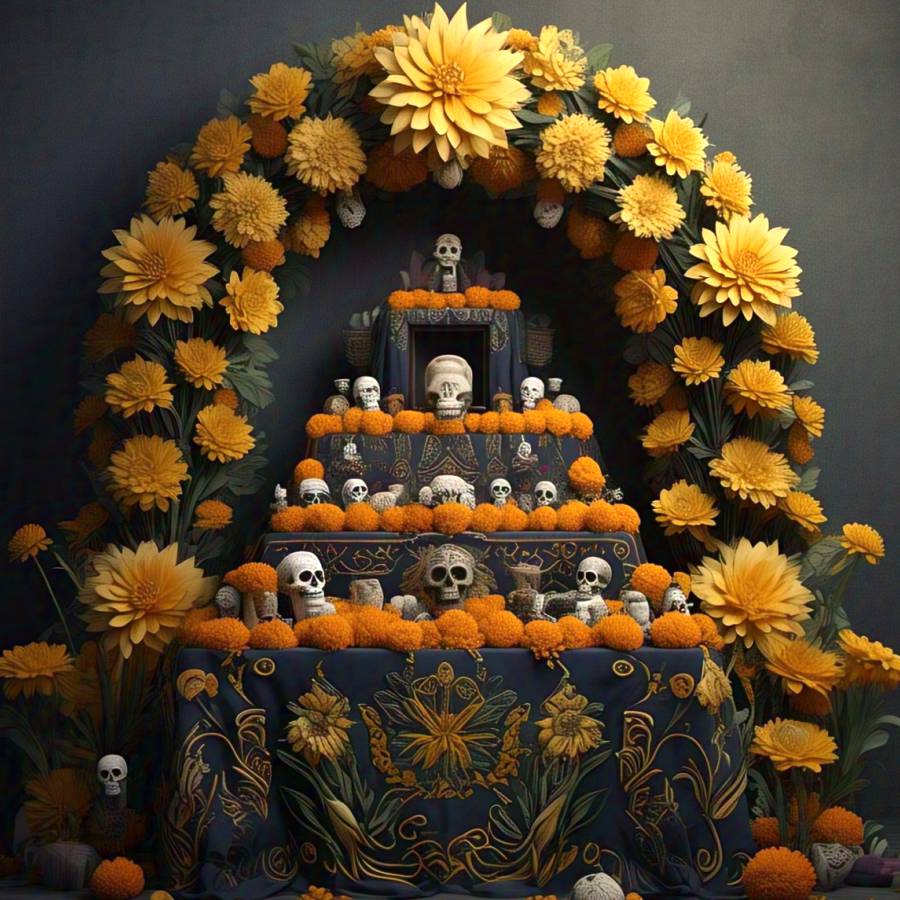 IMAGEN - halloweenesco - V2 - Arco de cempasúchil - arco de dia de muertos - galeria - 15