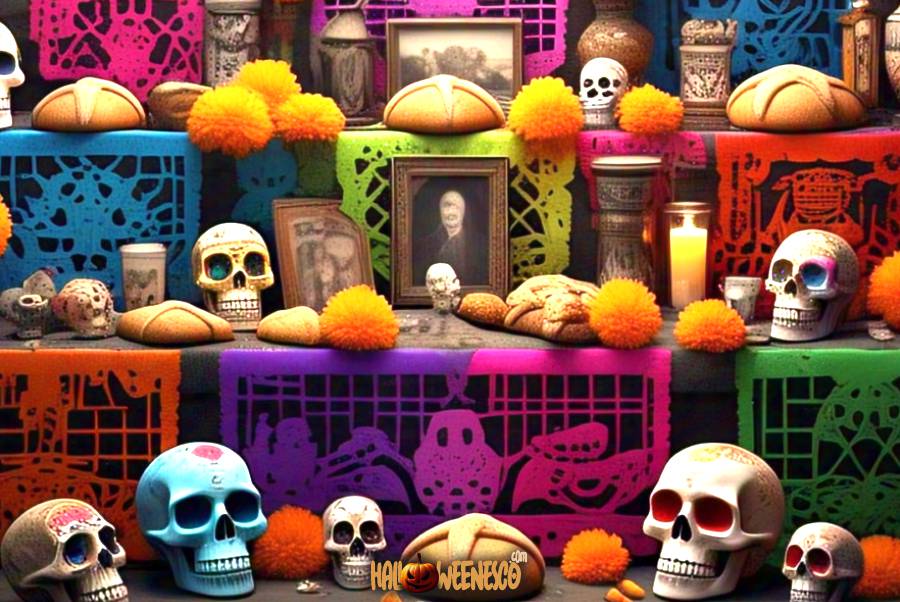 ¡Descubre el Misterio! 🔥💀 ¿Altar de Muertos de 7 Niveles y su Significado? 36 IMAGEN - halloweenesco - V2 - Niveles del Altar de Muertos - Qué significan los 7 pisos de altar de muertos - altar de dos niveles - 05