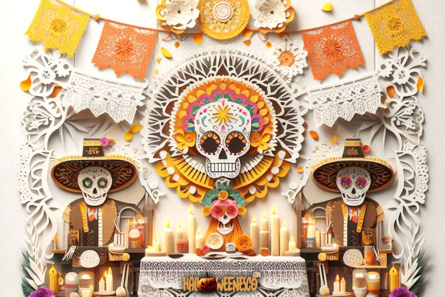 IMAGEN - halloweenesco - V2 - Papel Picado de Dia de Muertos - como hacer papel picado para dia de muertos - 12