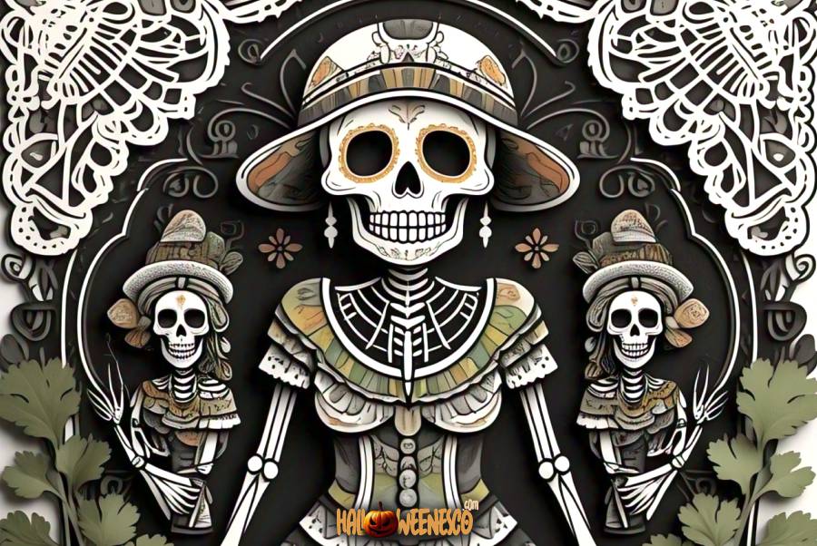 El Arte y el Misterio del Papel Picado de Día de Muertos 🌟 🎉 ¡Conoce Cada Detalle! 59 IMAGEN - halloweenesco - V2 - Papel Picado de Dia de Muertos - como hacer papel picado para dia de muertos - 13