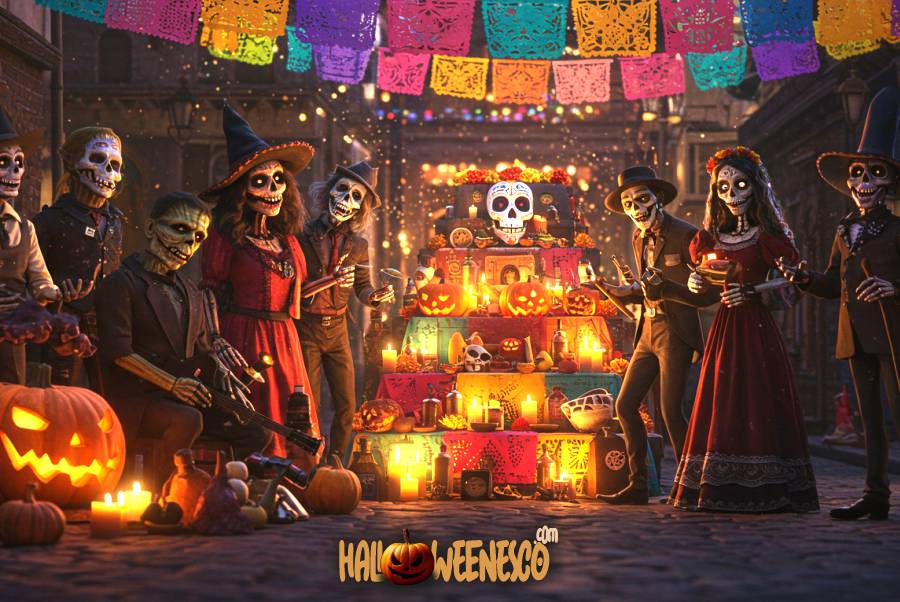 IMAGEN - halloweenesco - V2 - Papel Picado de Dia de Muertos - como hacer papel picado para dia de muertos - 14