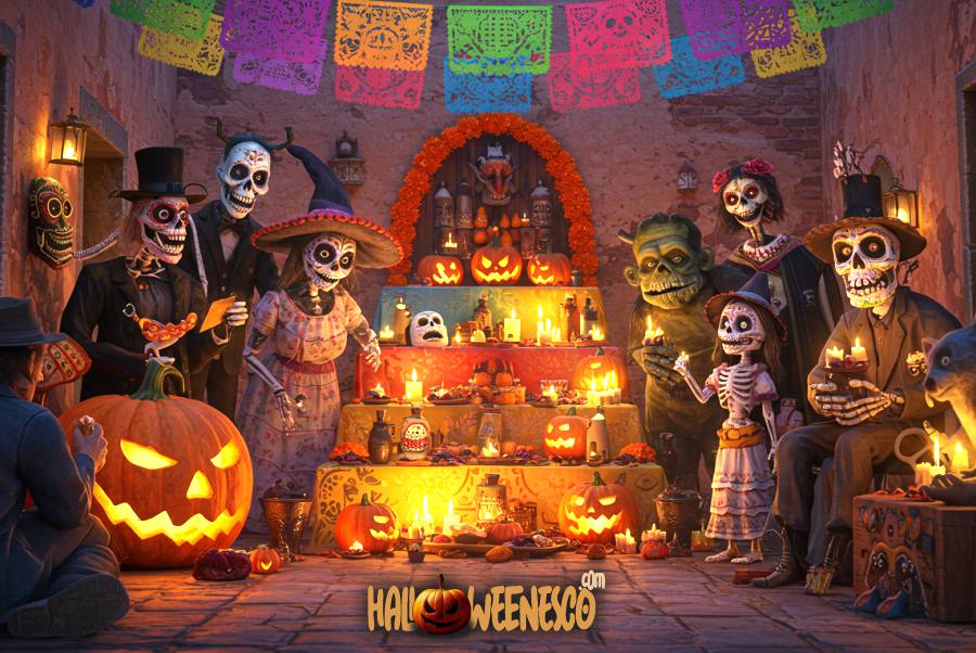 IMAGEN - halloweenesco - V2 - Papel Picado de Dia de Muertos - como hacer papel picado para dia de muertos - 15