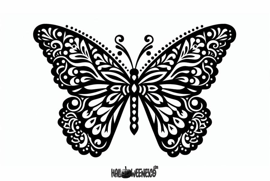 El Arte y el Misterio del Papel Picado de Día de Muertos 🌟 🎉 ¡Conoce Cada Detalle! 51 IMAGEN - halloweenesco - V2 - Papel Picado de Dia de Muertos - como hacer papel picado para dia de muertos - Plantilla - 11