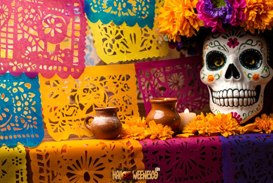 El Arte y el Misterio del Papel Picado de Día de Muertos 🌟 🎉 ¡Conoce Cada Detalle! 39 IMAGEN - halloweenesco - V2 - Papel Picado de Dia de Muertos - que significa el papel picado en el altar de muertos - 11