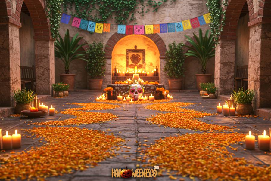 La Flor de Cempasúchil 🏵️ ¡El Misterioso Puente Entre el Mundo de los Vivos y los Muertos! 💀 46 IMAGEN - halloweenesco - V2 - Flor de Cempasúchil - significado de la flor de cempasúchil - Cuál es el Significado de la Flor de Cempasúchil en el Altar de Muertos y en la Ofrenda - 05