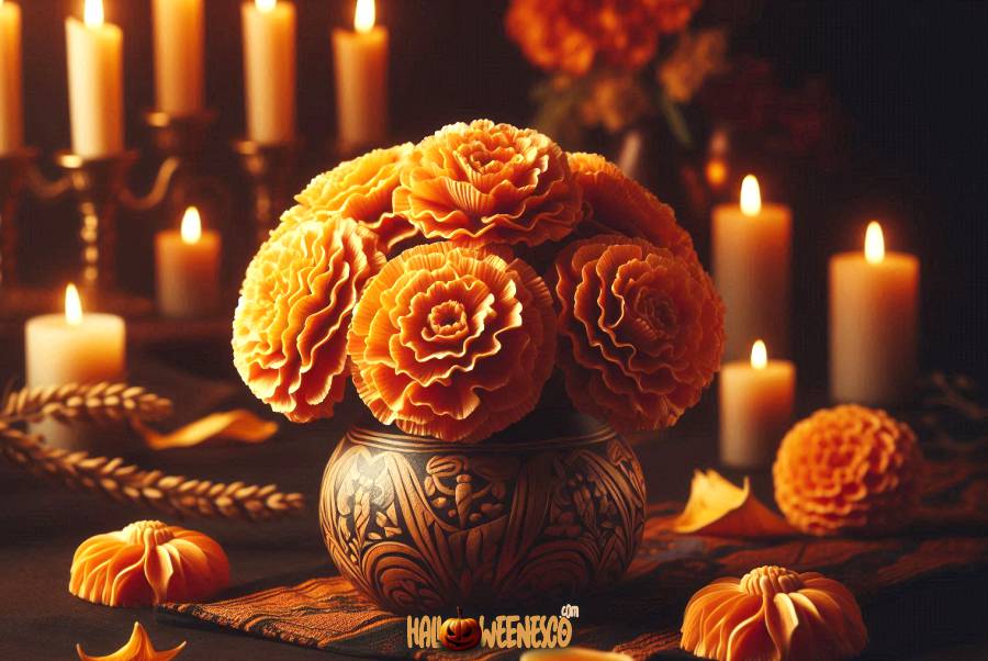 La Flor de Cempasúchil 🏵️ ¡El Misterioso Puente Entre el Mundo de los Vivos y los Muertos! 💀 36 IMAGEN - halloweenesco - V2 - Flor de Cempasúchil - significado de la flor de cempasúchil - Por Qué Usamos las Flores de Cempasúchil en el Día de Muertos - 08