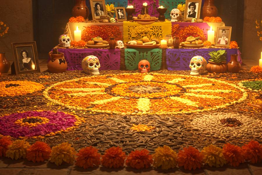 IMAGEN - halloweenesco - V2 - Que Significa la Tierra en el Altar de Muertos - Set de Semillas Mexicanas Para Representar la Fertilidad y la Vida - 05